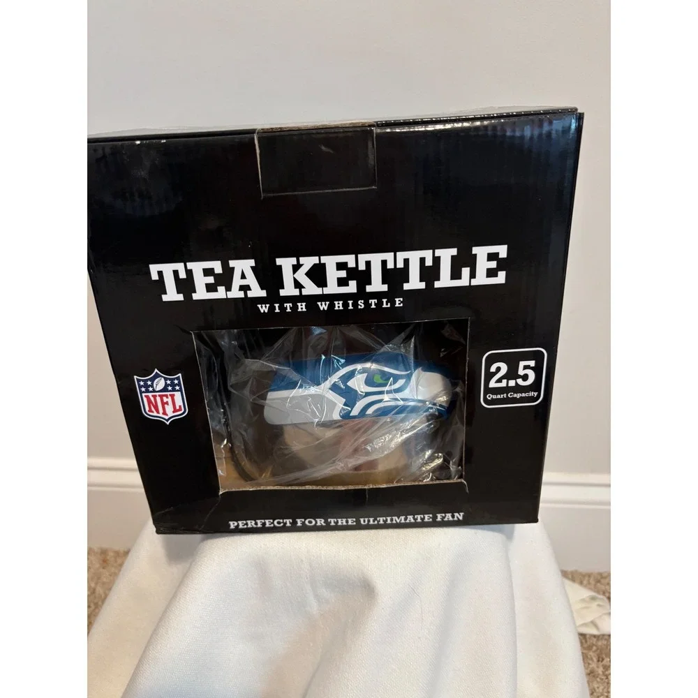 NFL Seattle Seahawks Whistling Tea Kettle Stainless Steel 2.5 Quart Stovetop